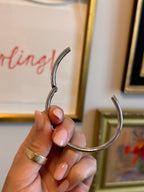 White Gold Snap Bangle