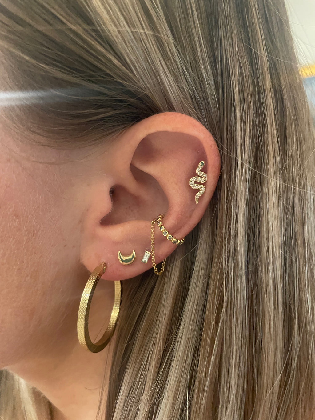 Textured Square Hoops