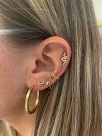 Textured Square Hoops