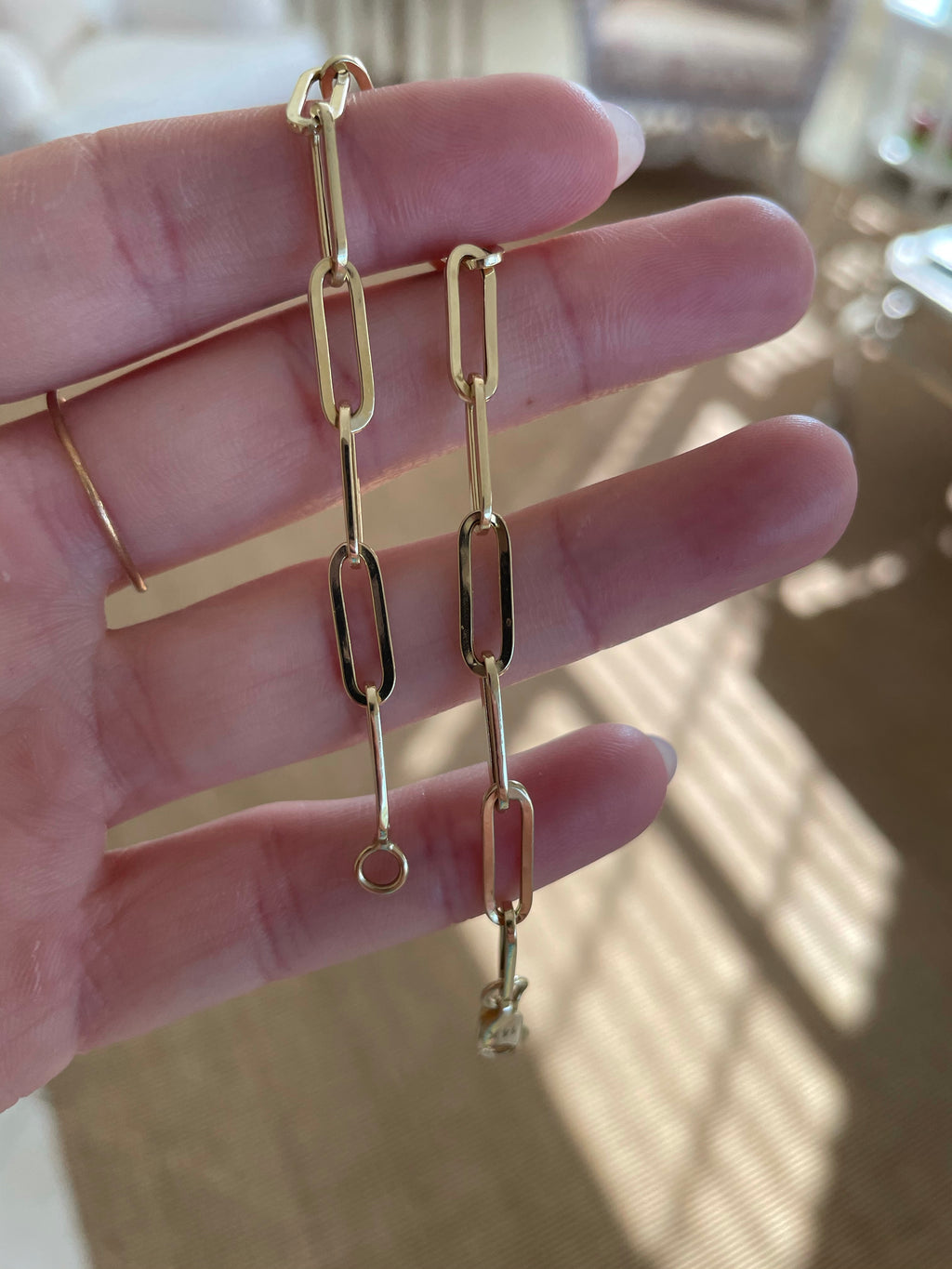 Paperclip chain bracelet