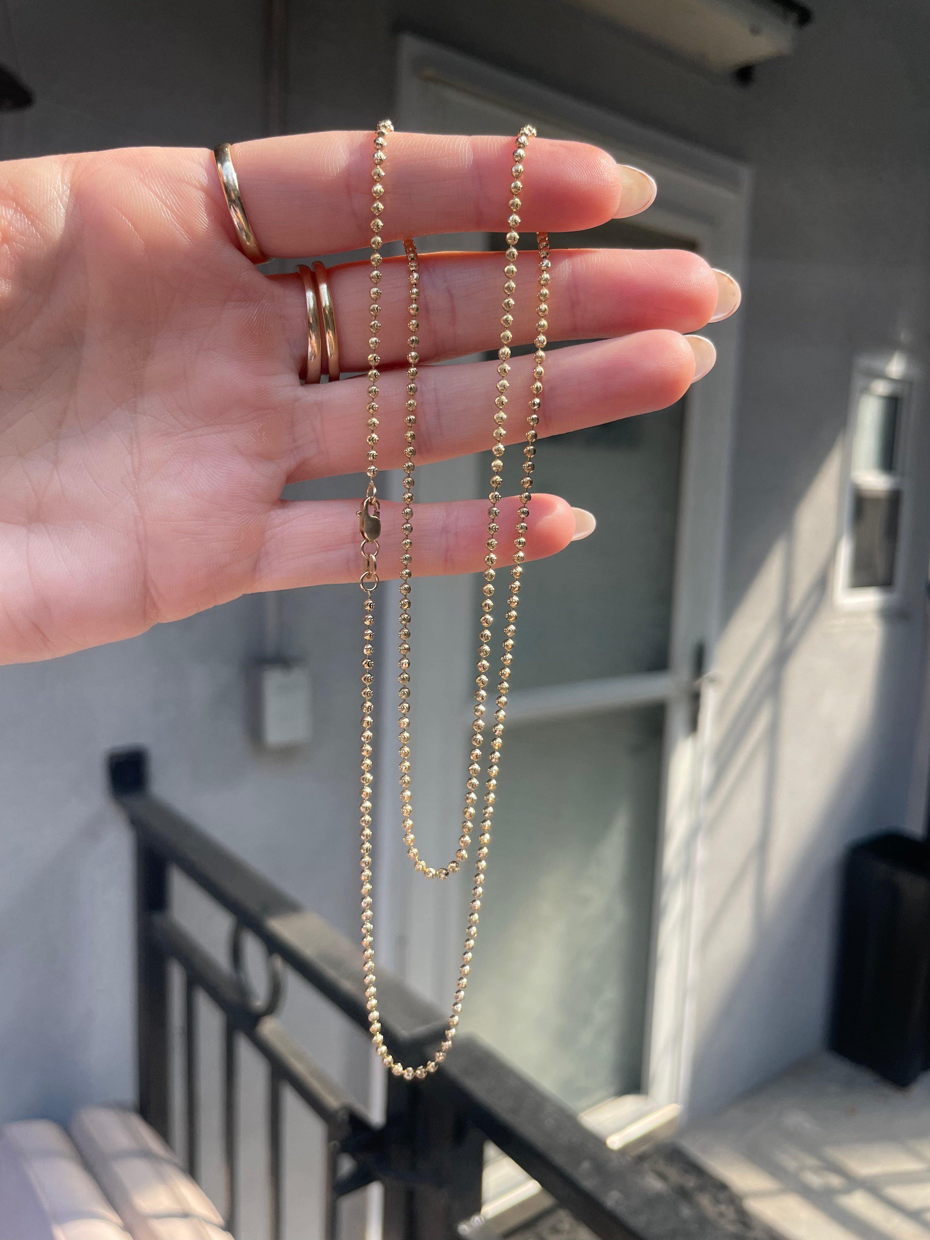 Vintage Diamond Cut Ball Chain