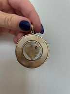 Large Engine Turned Pendant