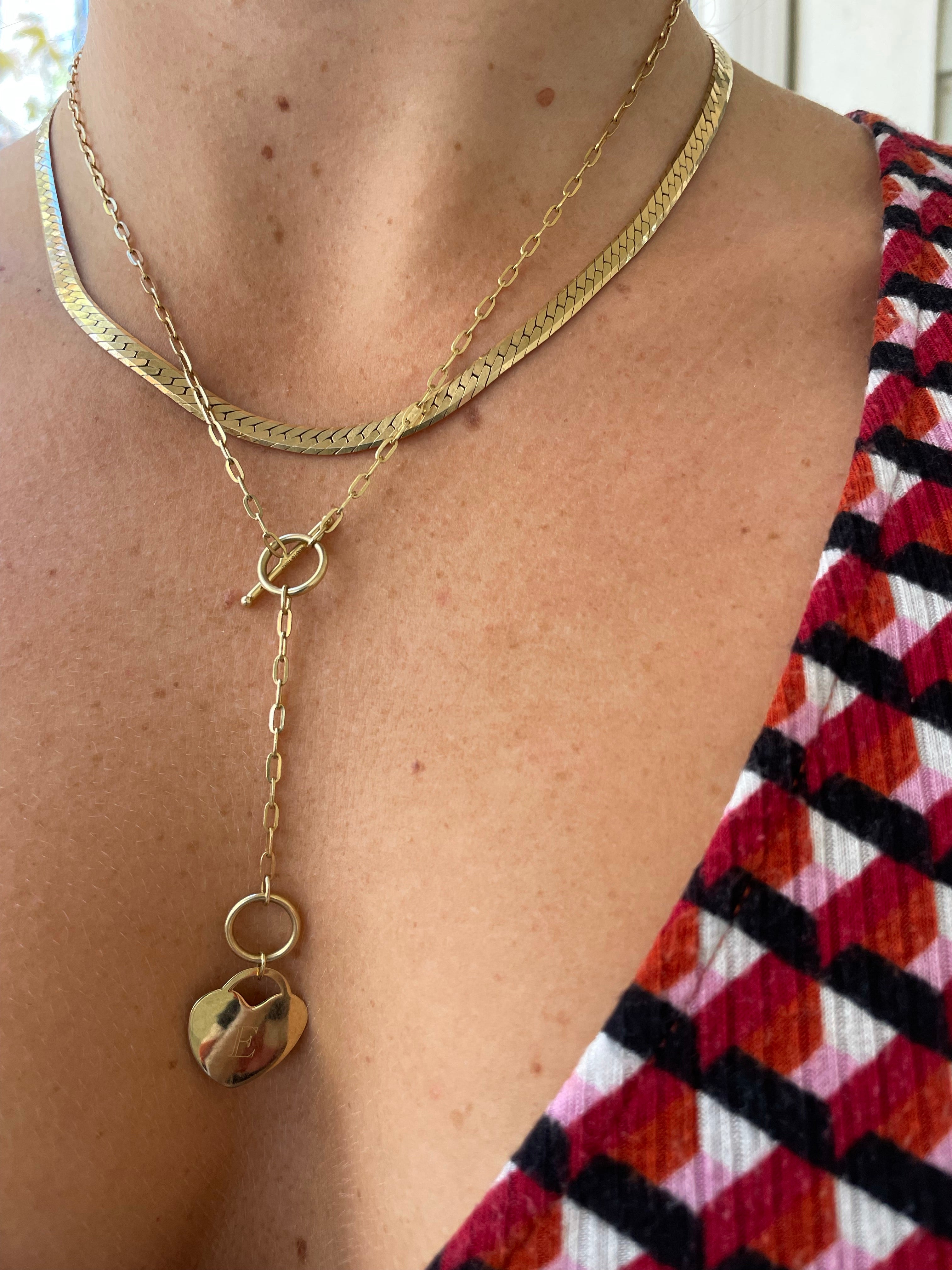 Vintage Paperclip E Necklace