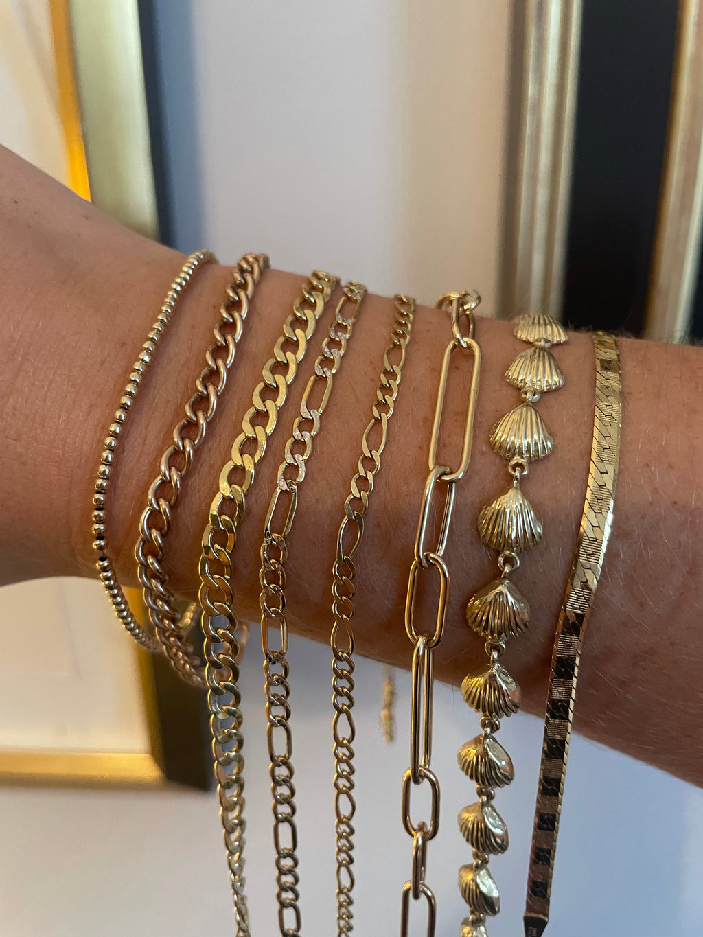 Diamond cut Figaro Bracelet