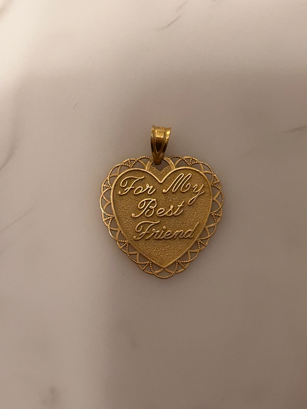 Best Friend Heart Charm