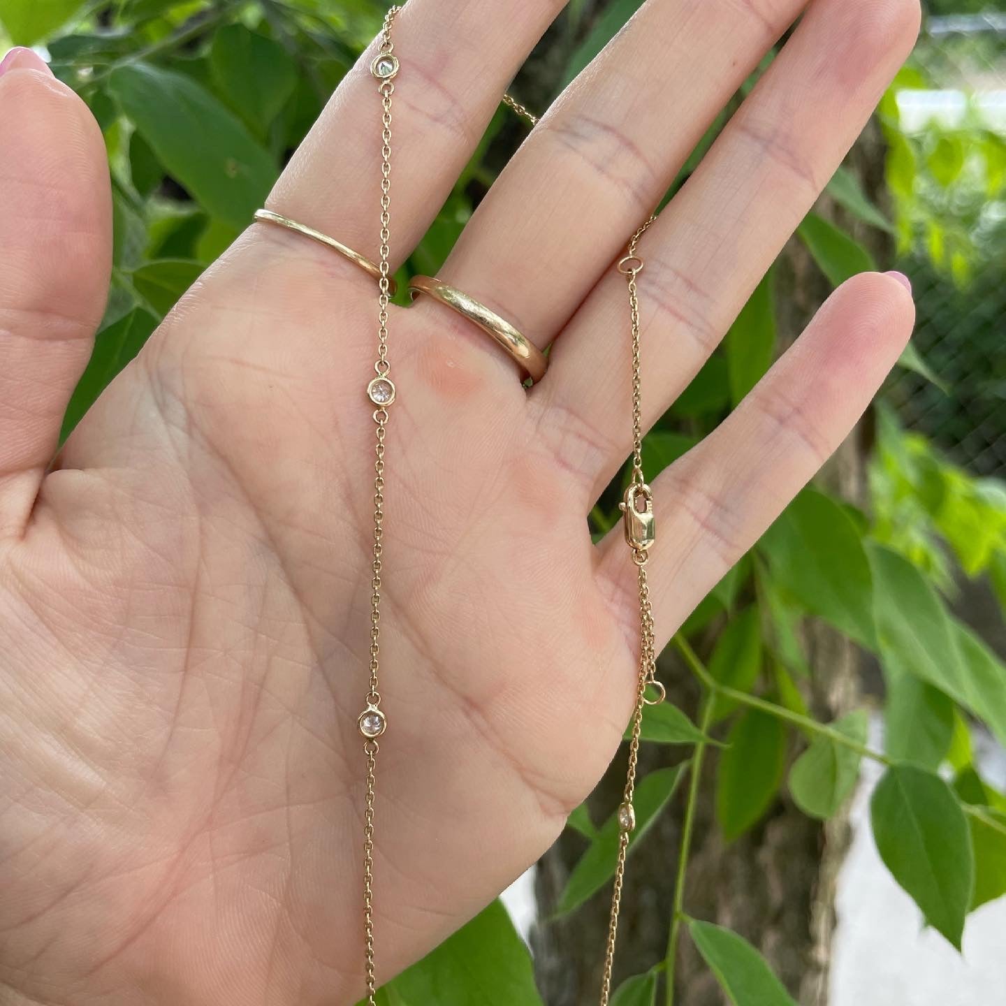 16-18” bezel diamond necklace