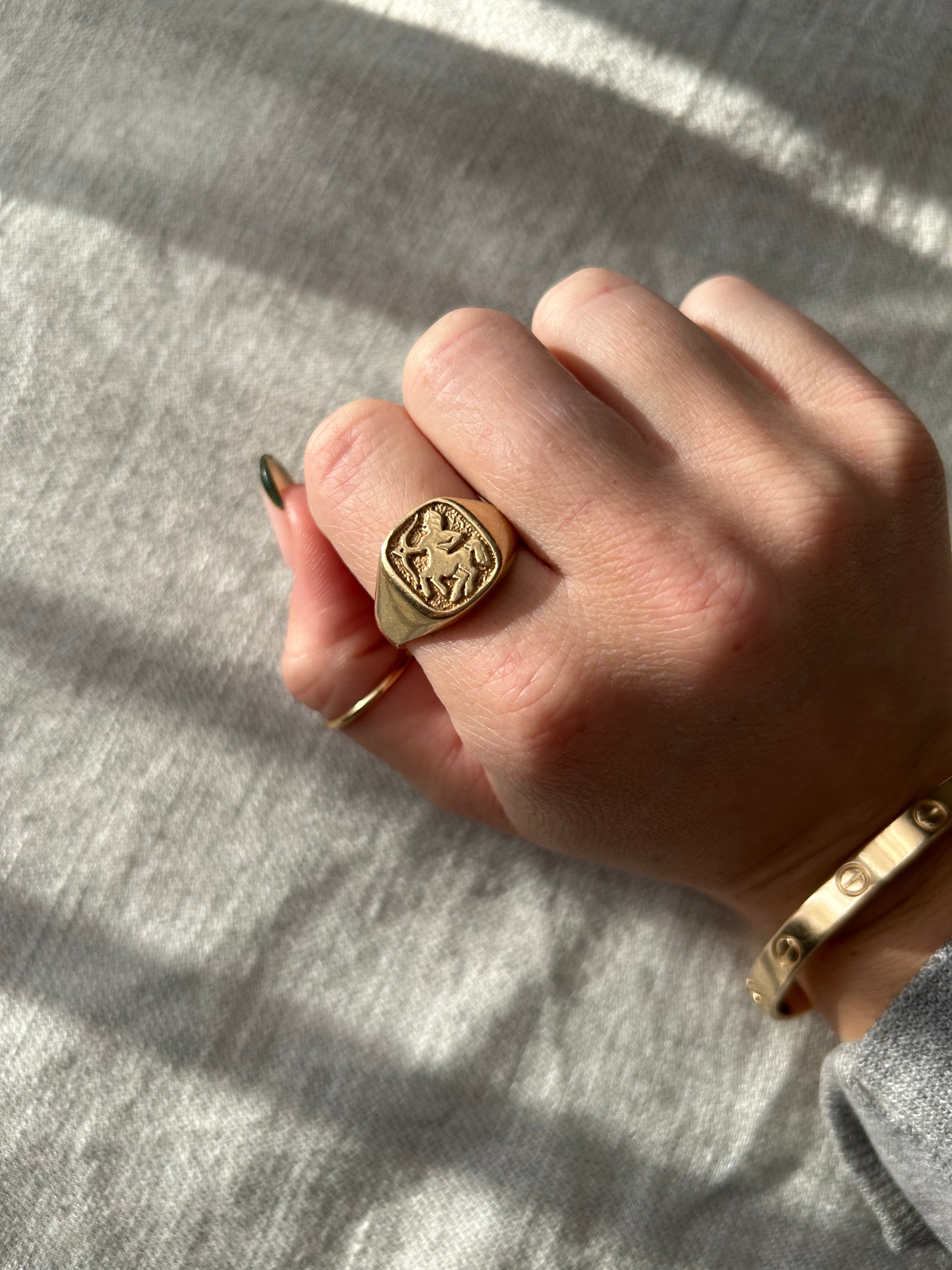 Sagittarius Signet Ring