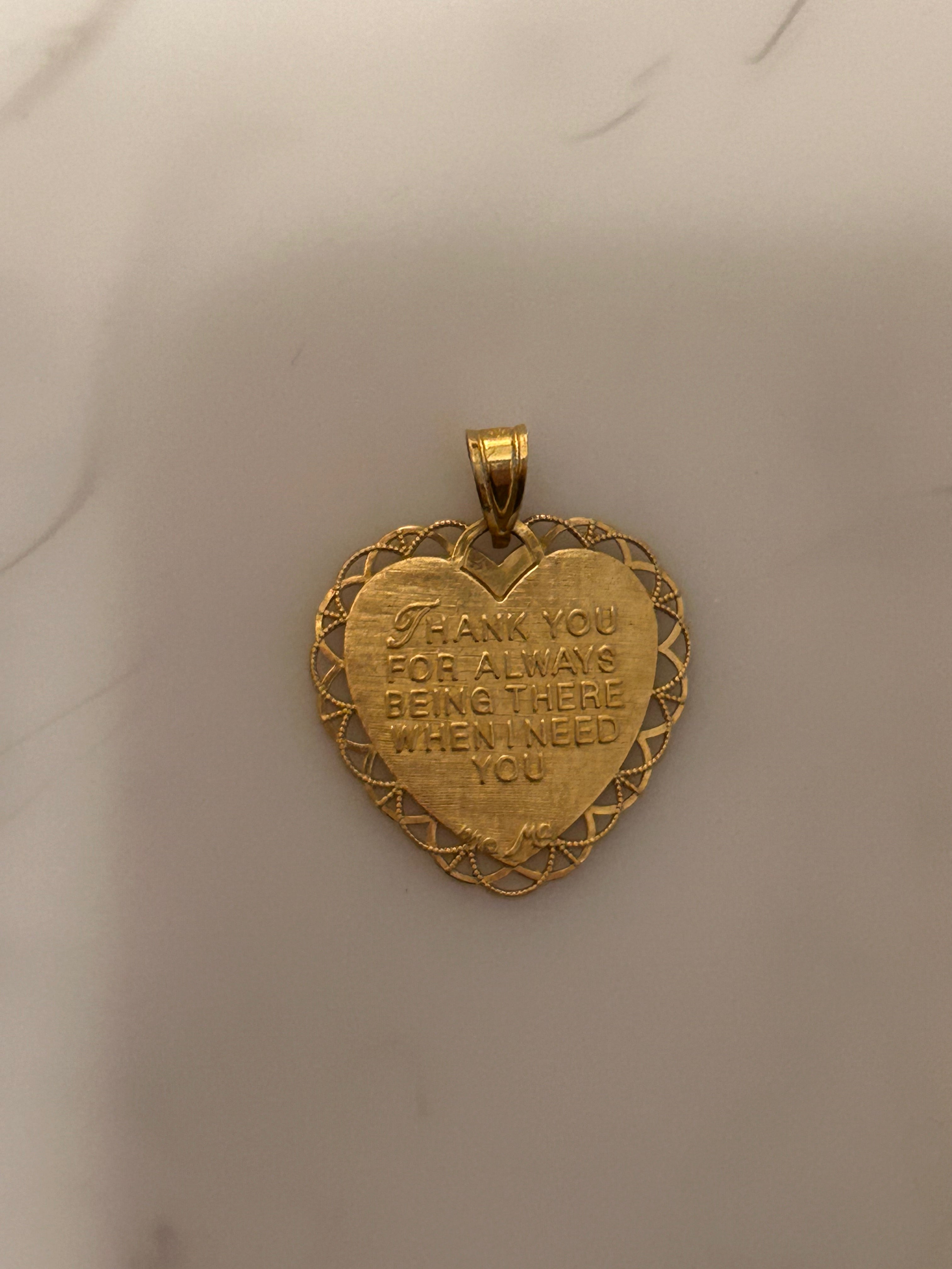 Best Friend Heart Charm