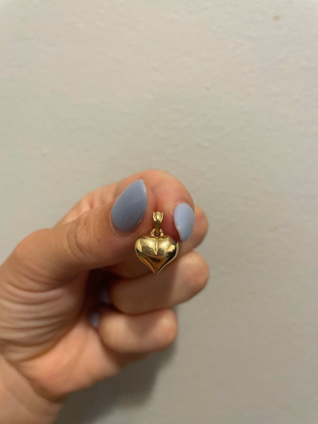 Vintage puffy heart charm