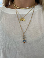 Vintage aquamarine hookah charm