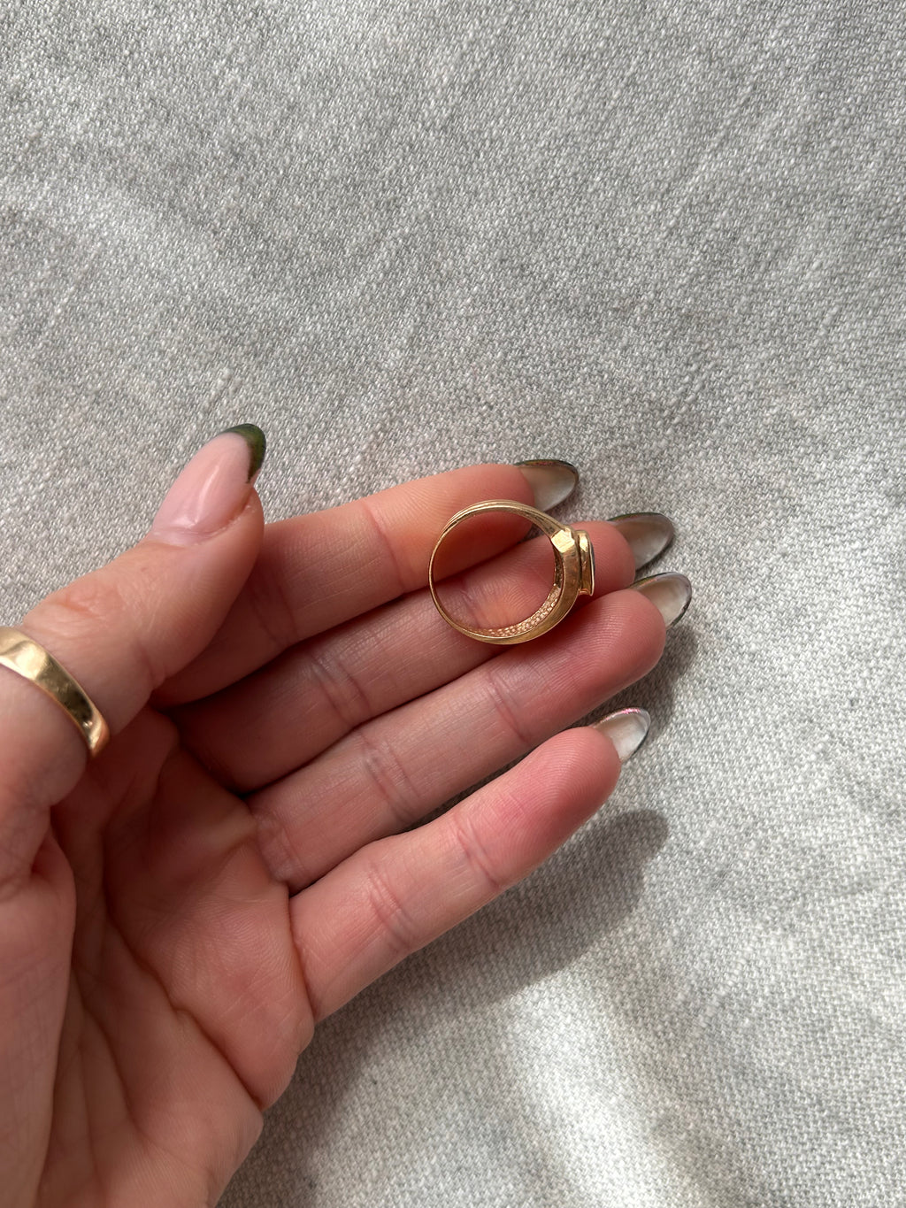 Topaz Citrine Teardrop Ring