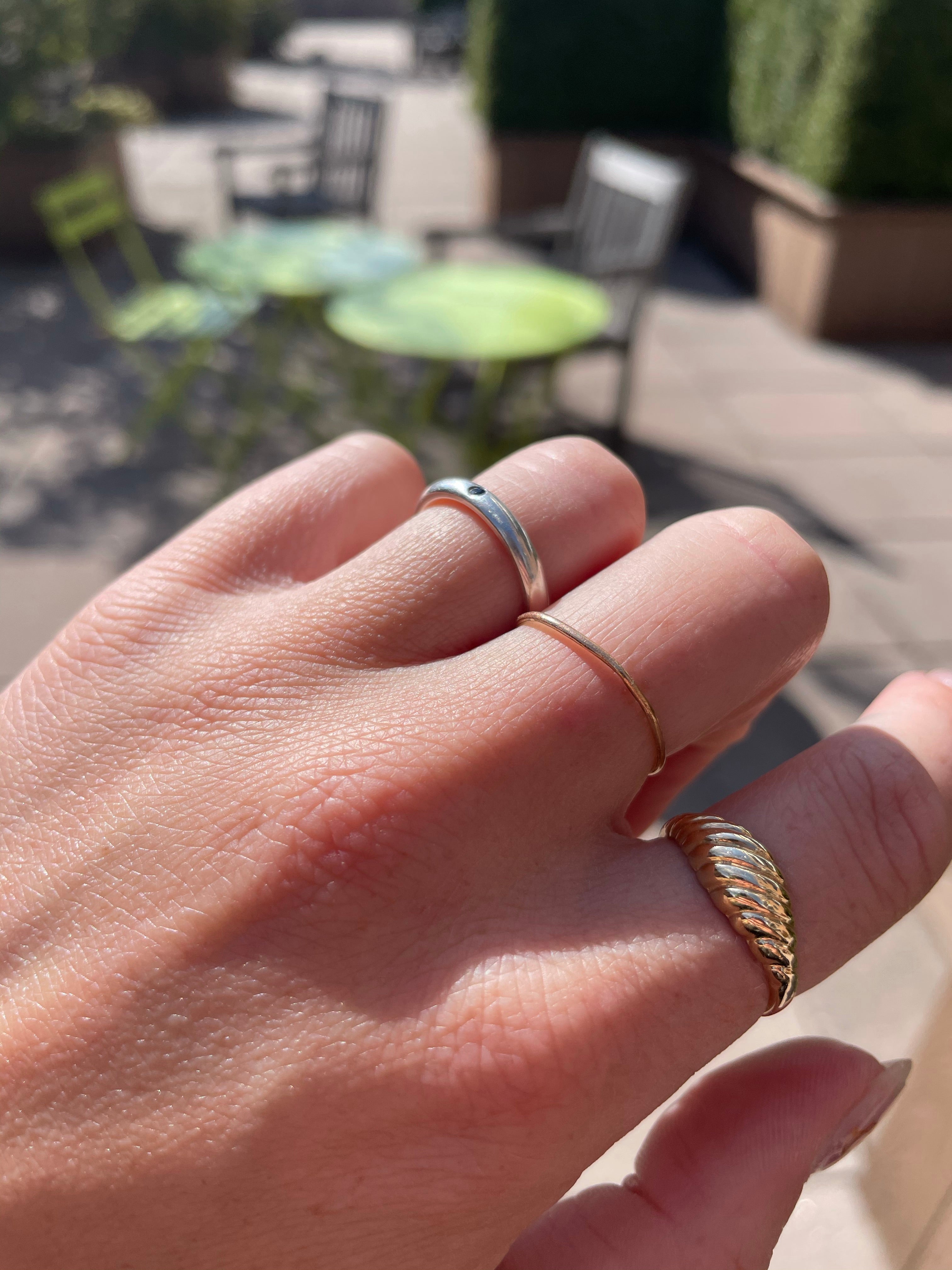 Tiffany & Co. sterling silver ruby ring