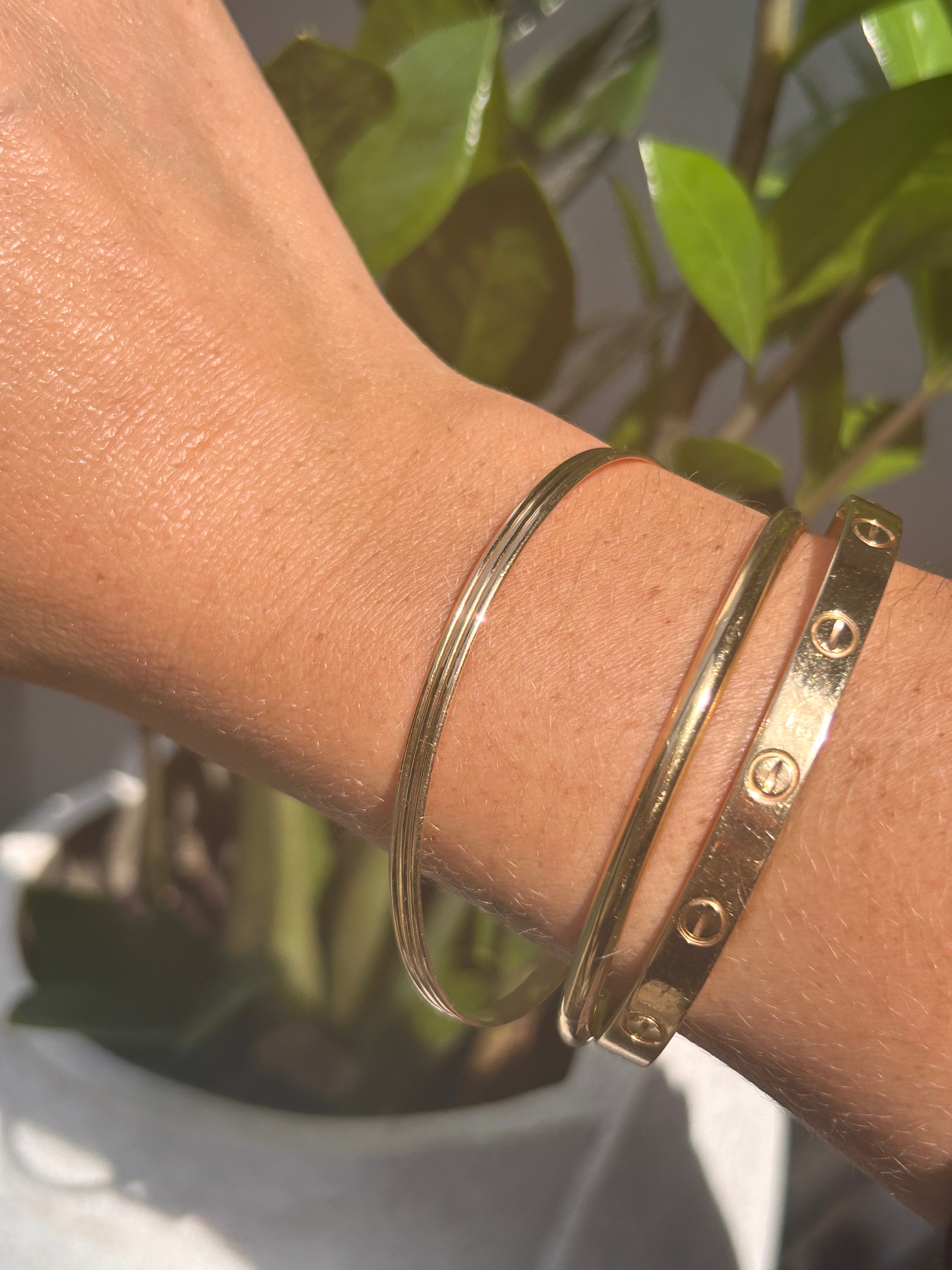 Striped Solid Bangle