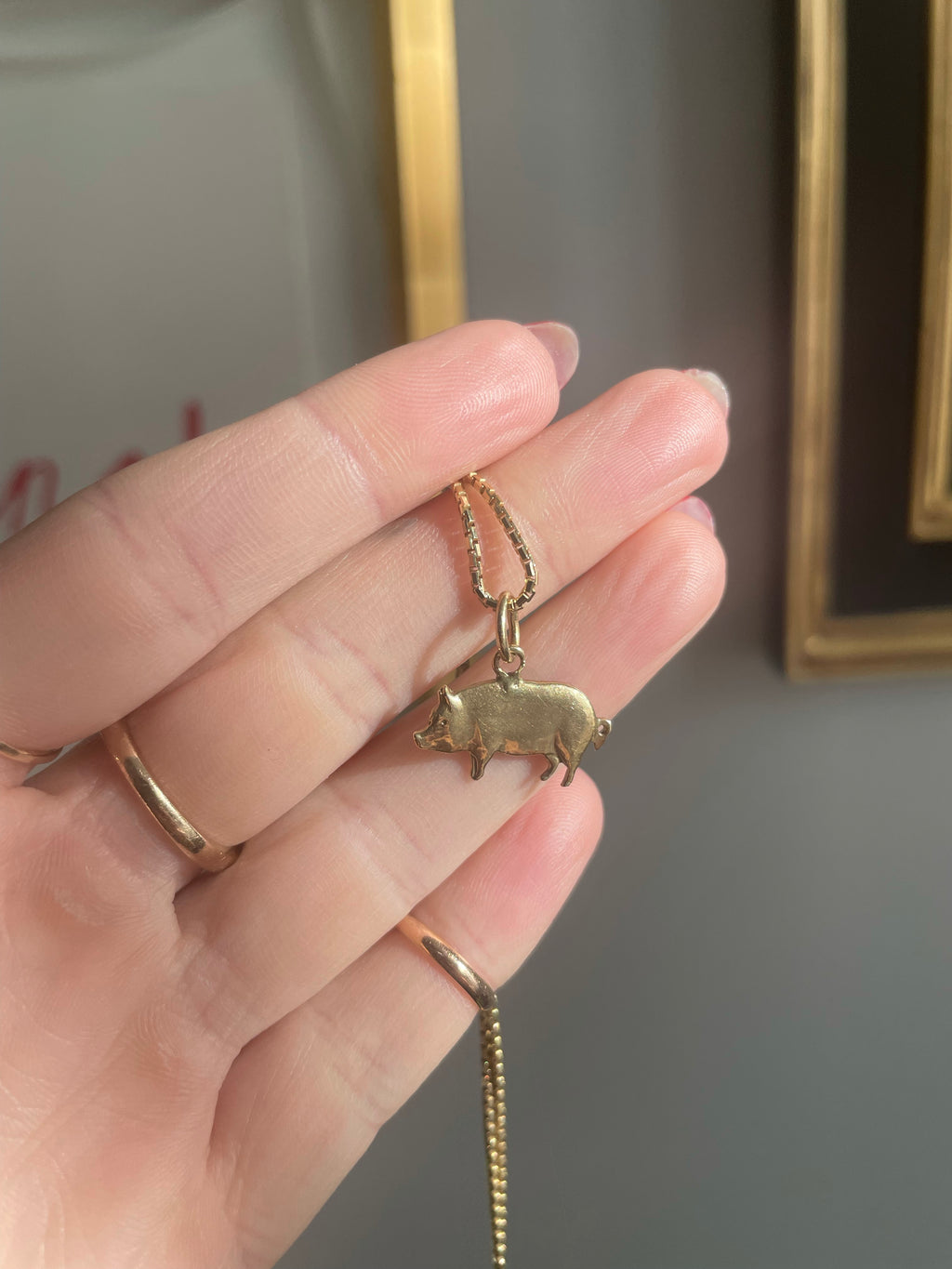 Vintage Pig Charm