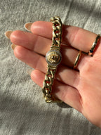 Diamond Lion Curb Bracelet