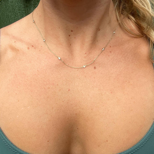 16-18” bezel diamond necklace