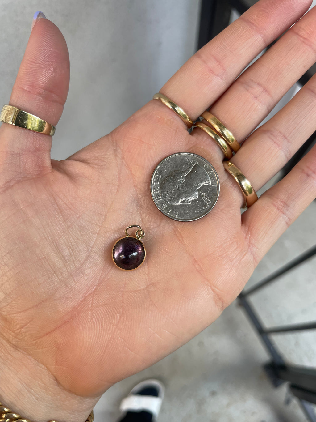 Amethyst Crystal Ball Charm