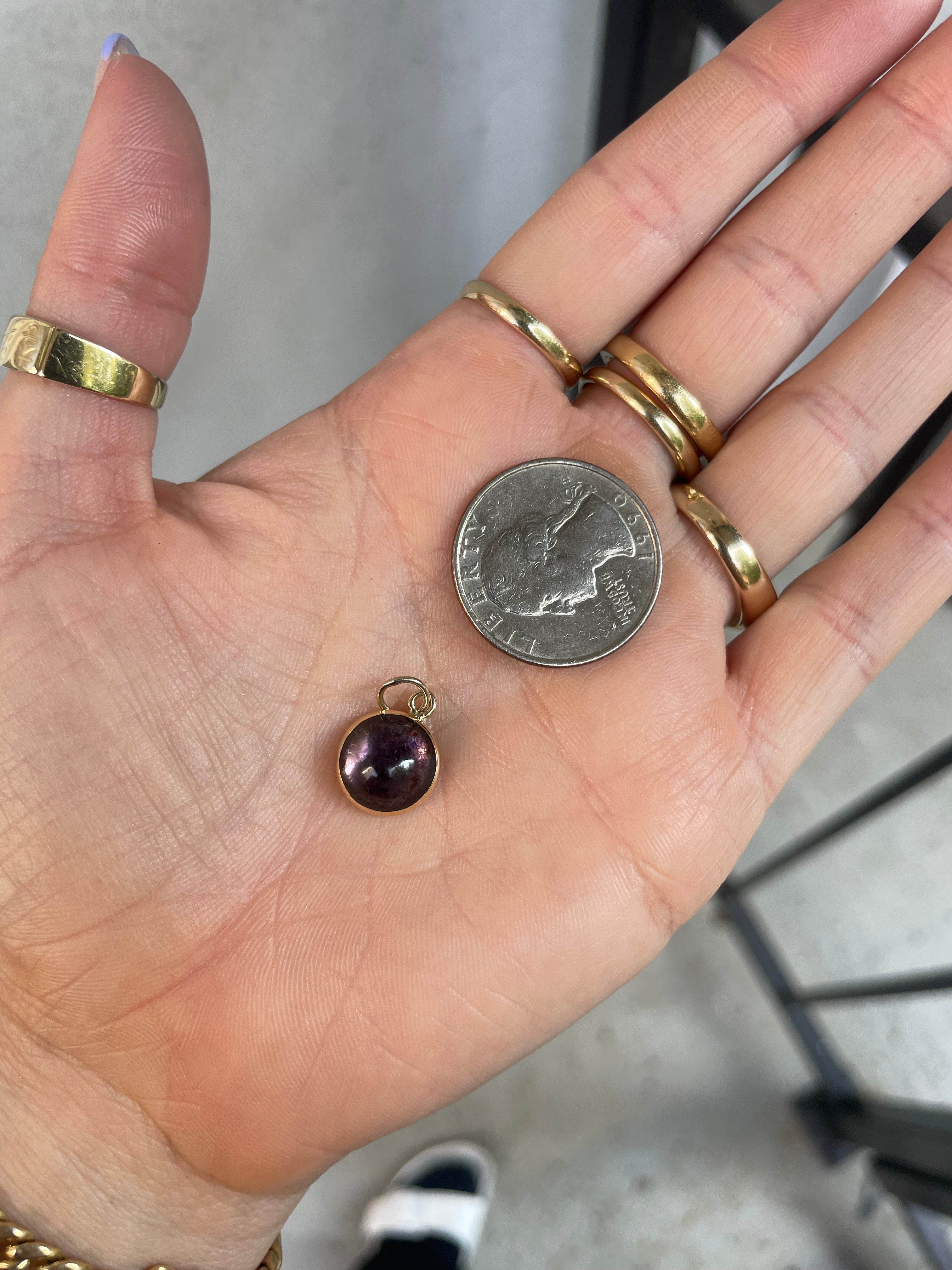 Amethyst Crystal Ball Charm