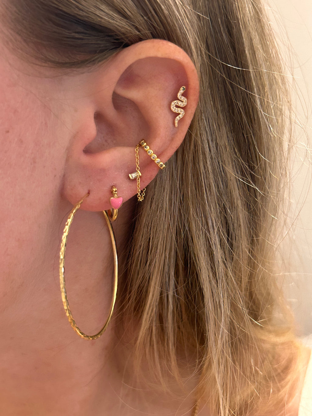 Whisper Diamond Cut Mega Hoops