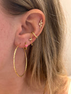 Whisper Diamond Cut Mega Hoops