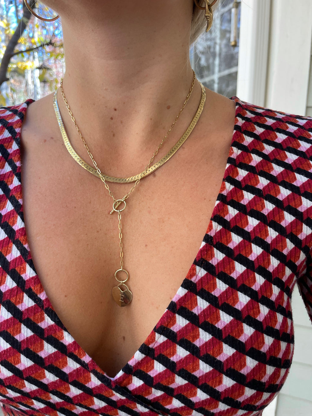 Vintage Paperclip E Necklace