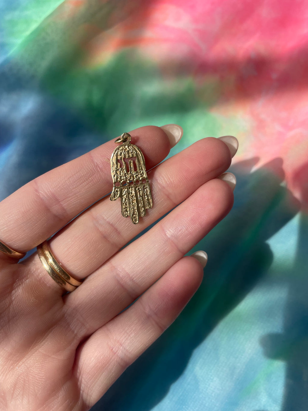 Hamsa Hebrew Life Charm