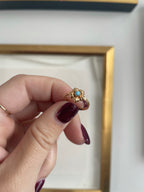 Vintage Enamel Flower Pinky Ring