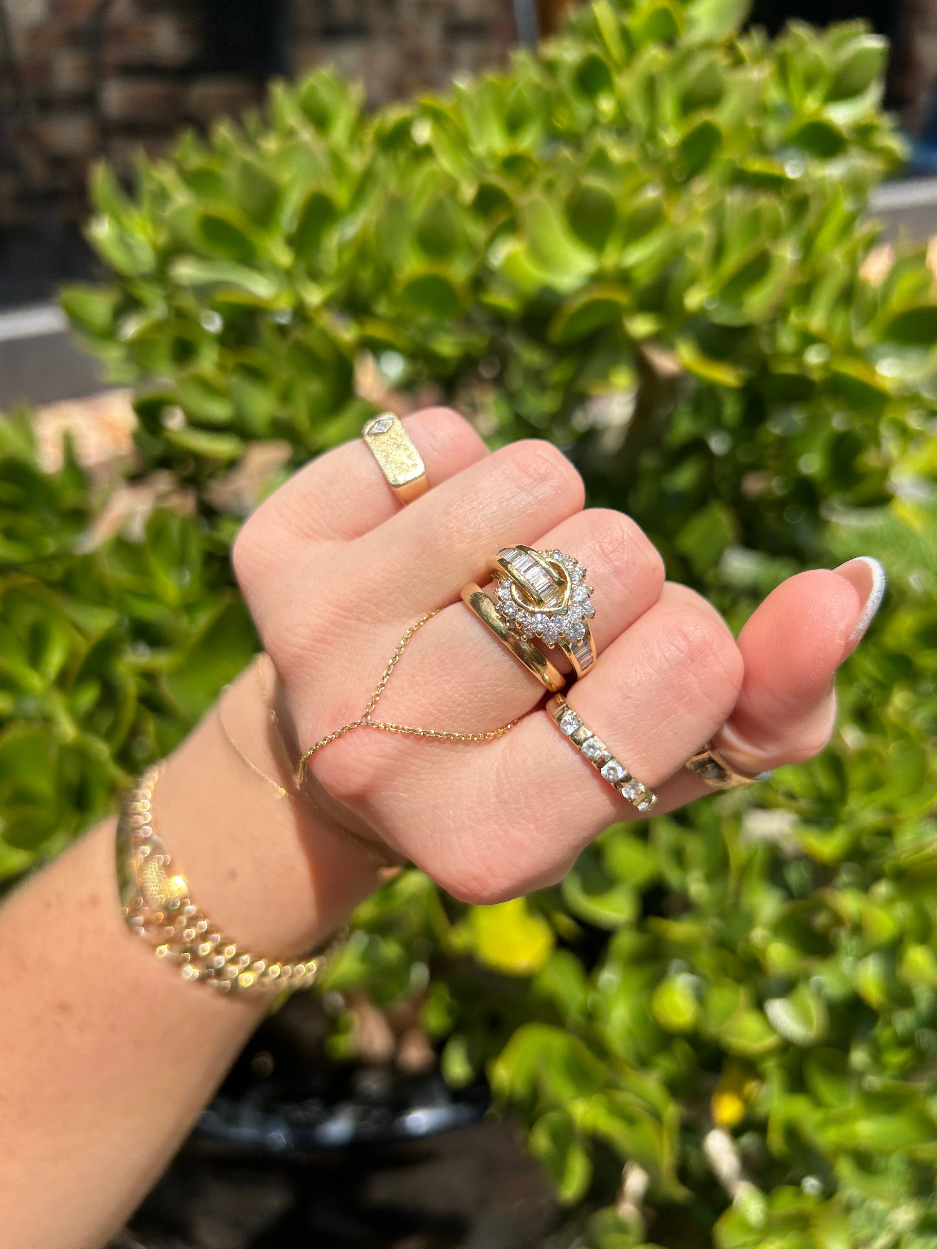 Diamond Cluster Ring
