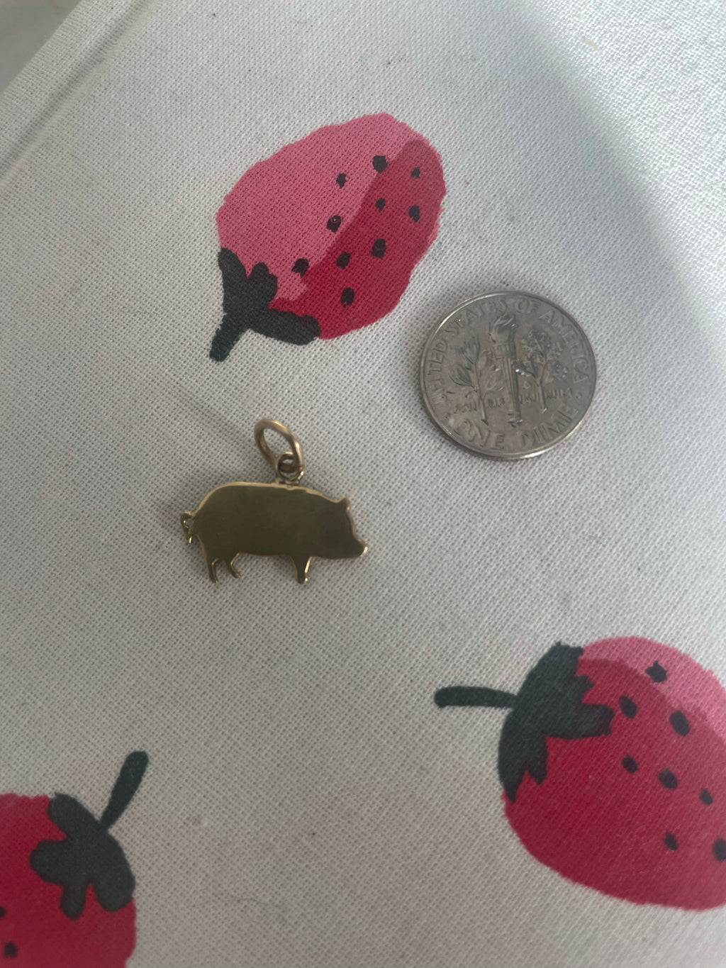 Vintage Pig Charm