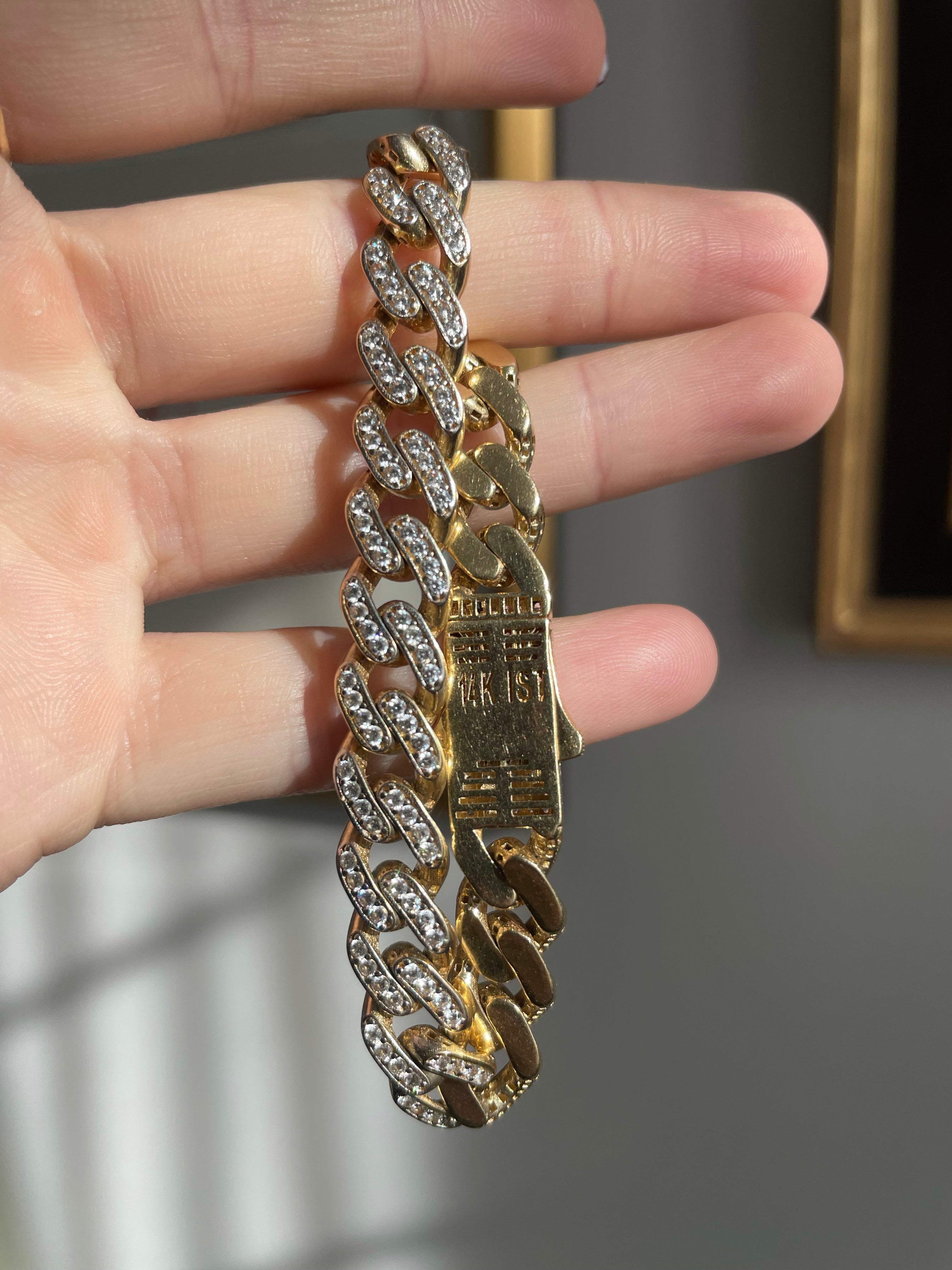 CZ Chunky Curb Bracelet