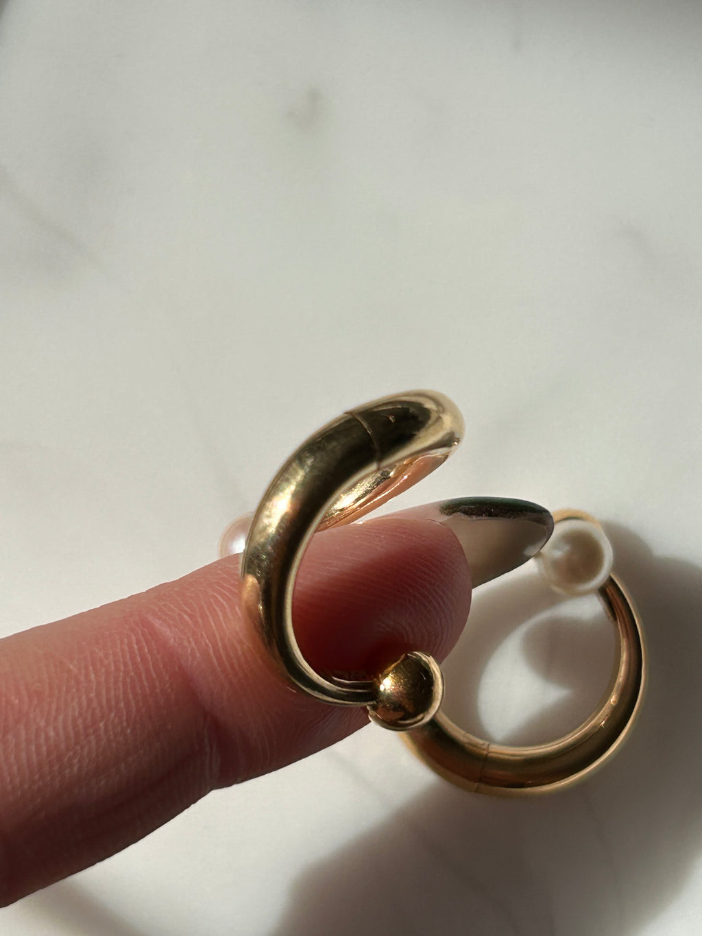 Pearl Gold Ball Clip Ons