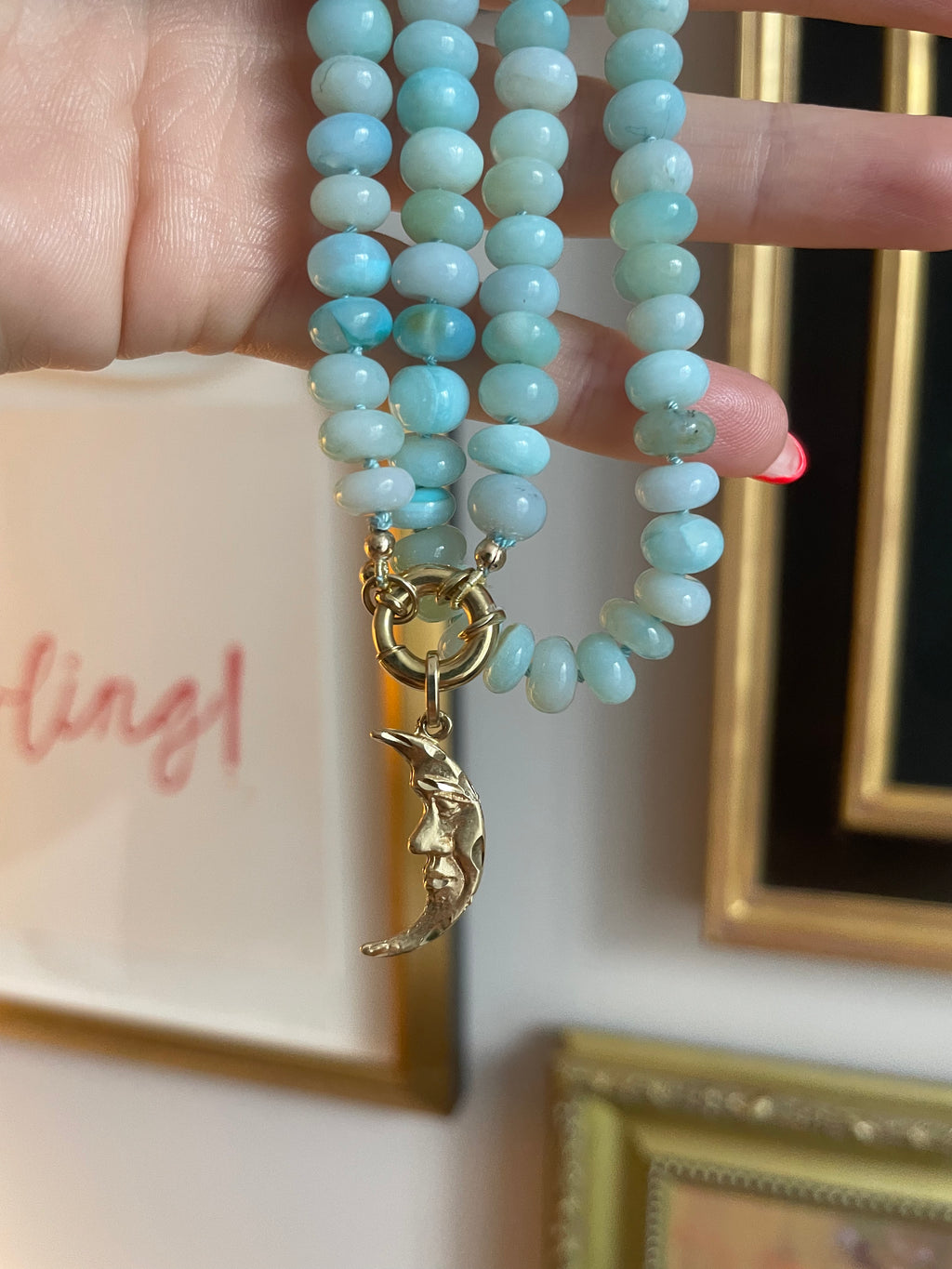 Luna Blue Opal Necklace