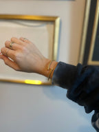 Vintage 18k star bangle