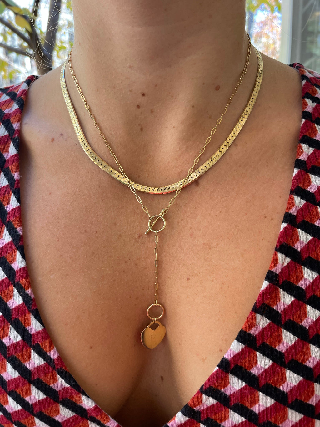Vintage Paperclip E Necklace