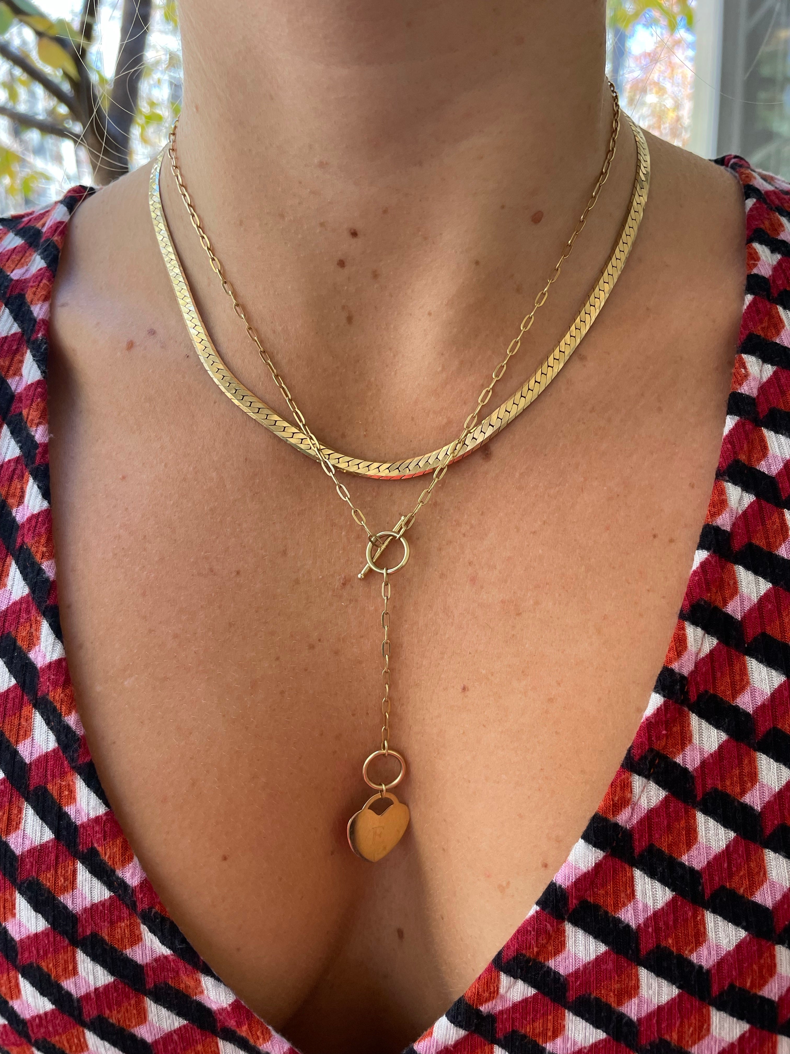 Vintage Paperclip E Necklace