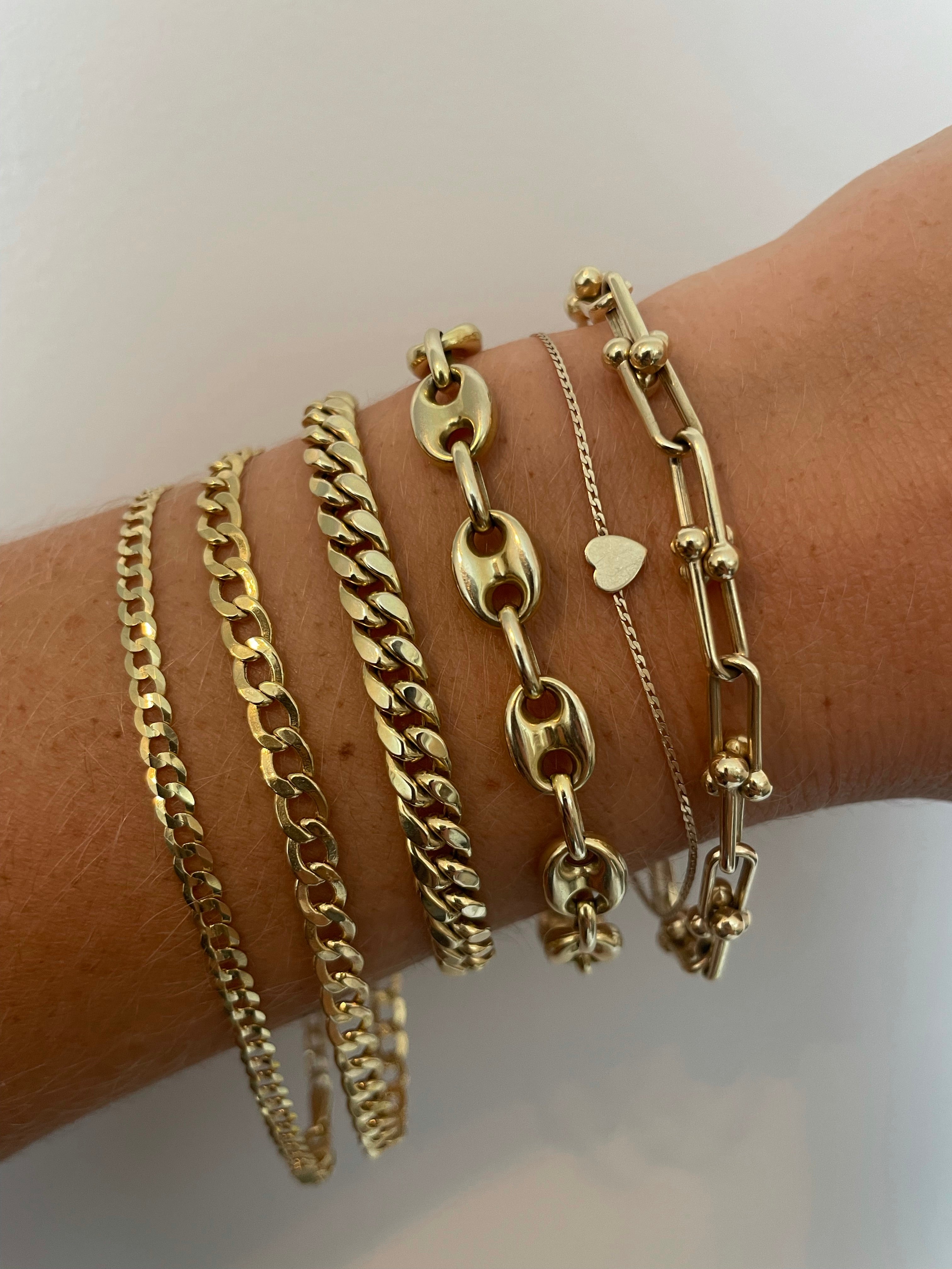 Flat Curb Chain Bracelet