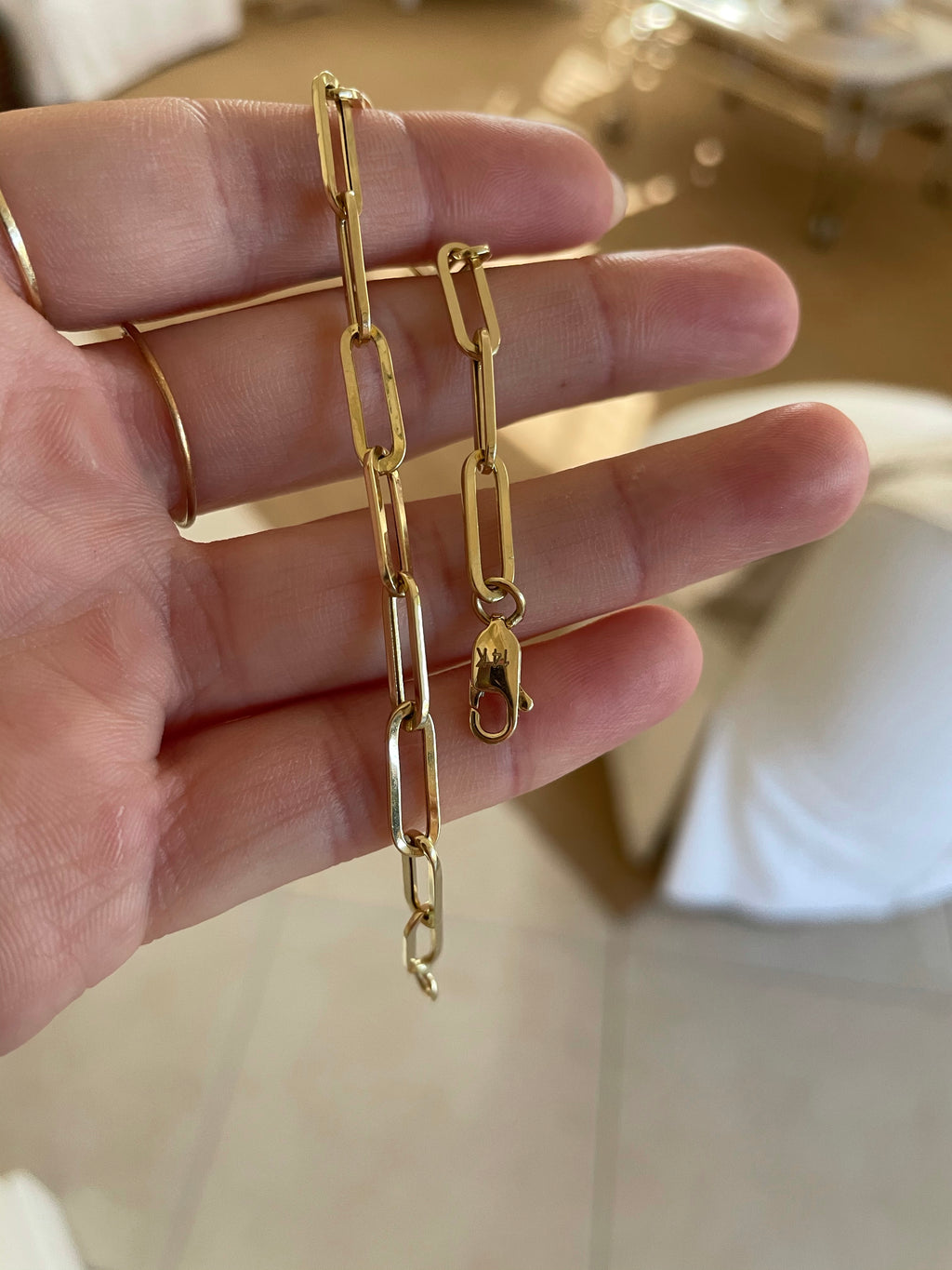 Paperclip chain bracelet