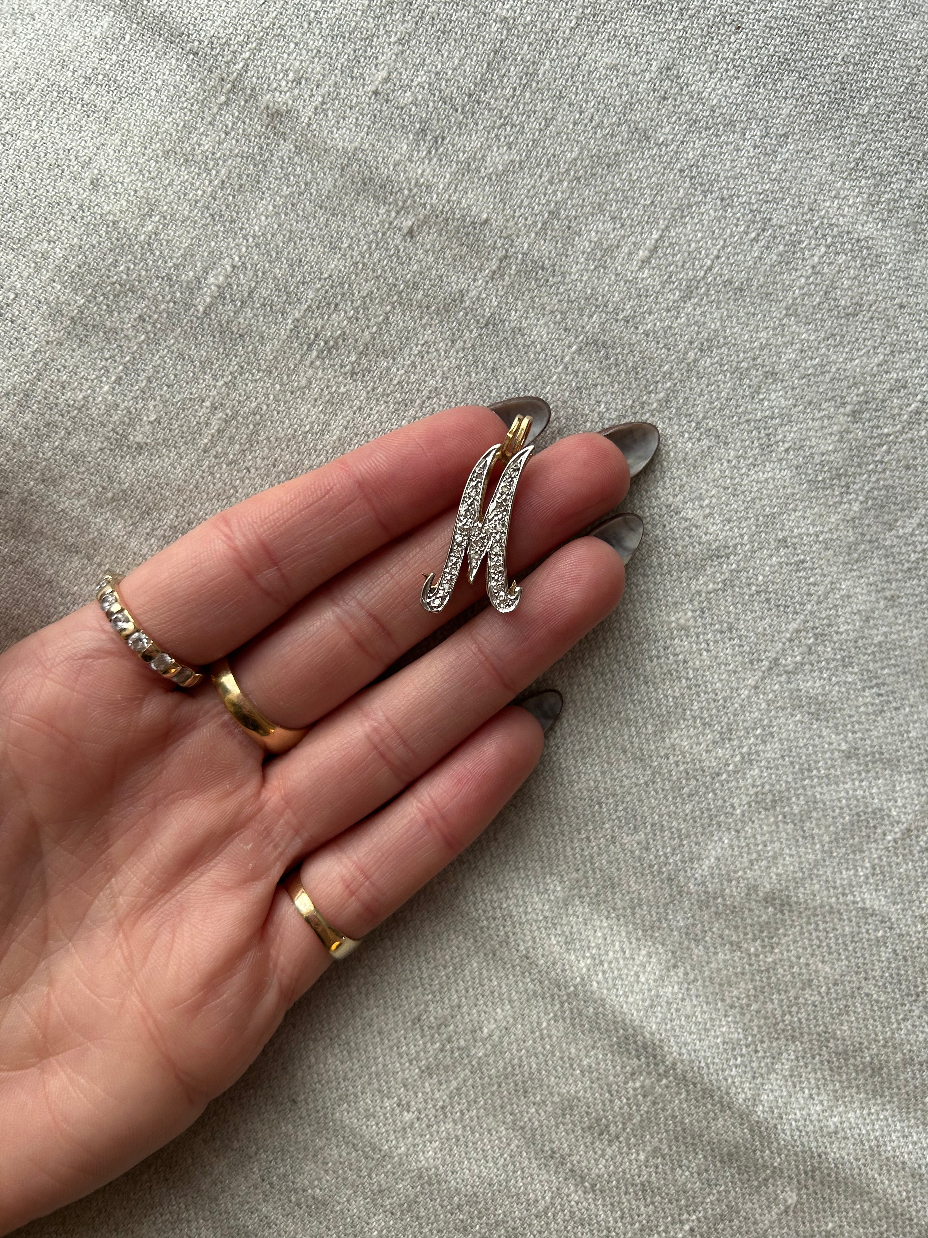 Diamond M Charm