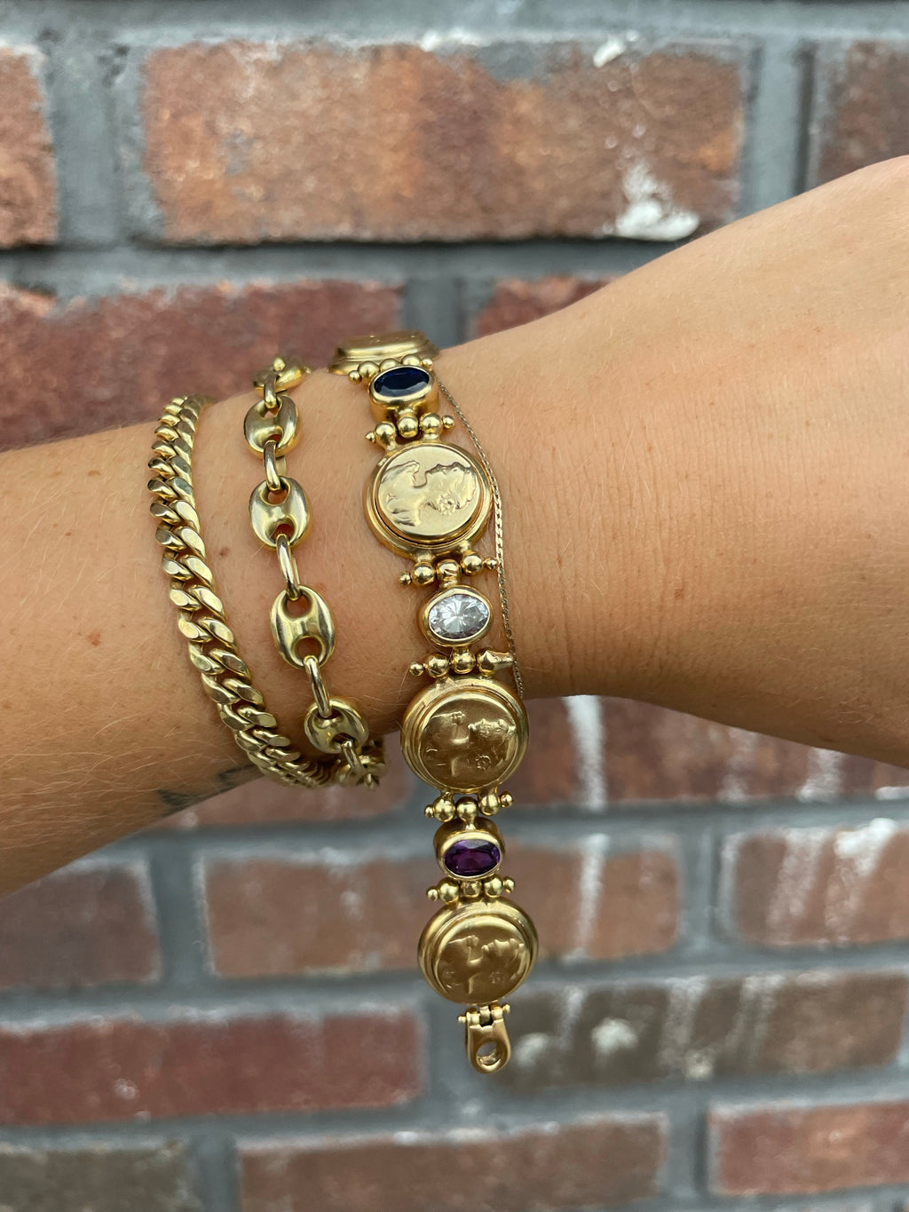 Vintage Lady Fatima Gemstone Bracelet