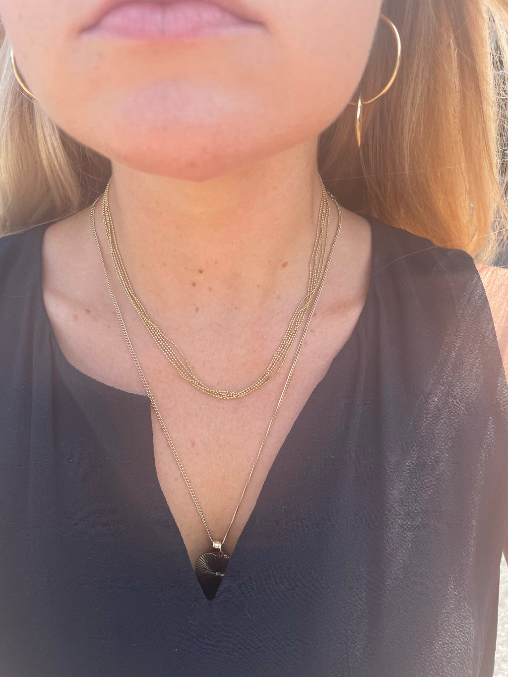 17” Vintage layered ball chain