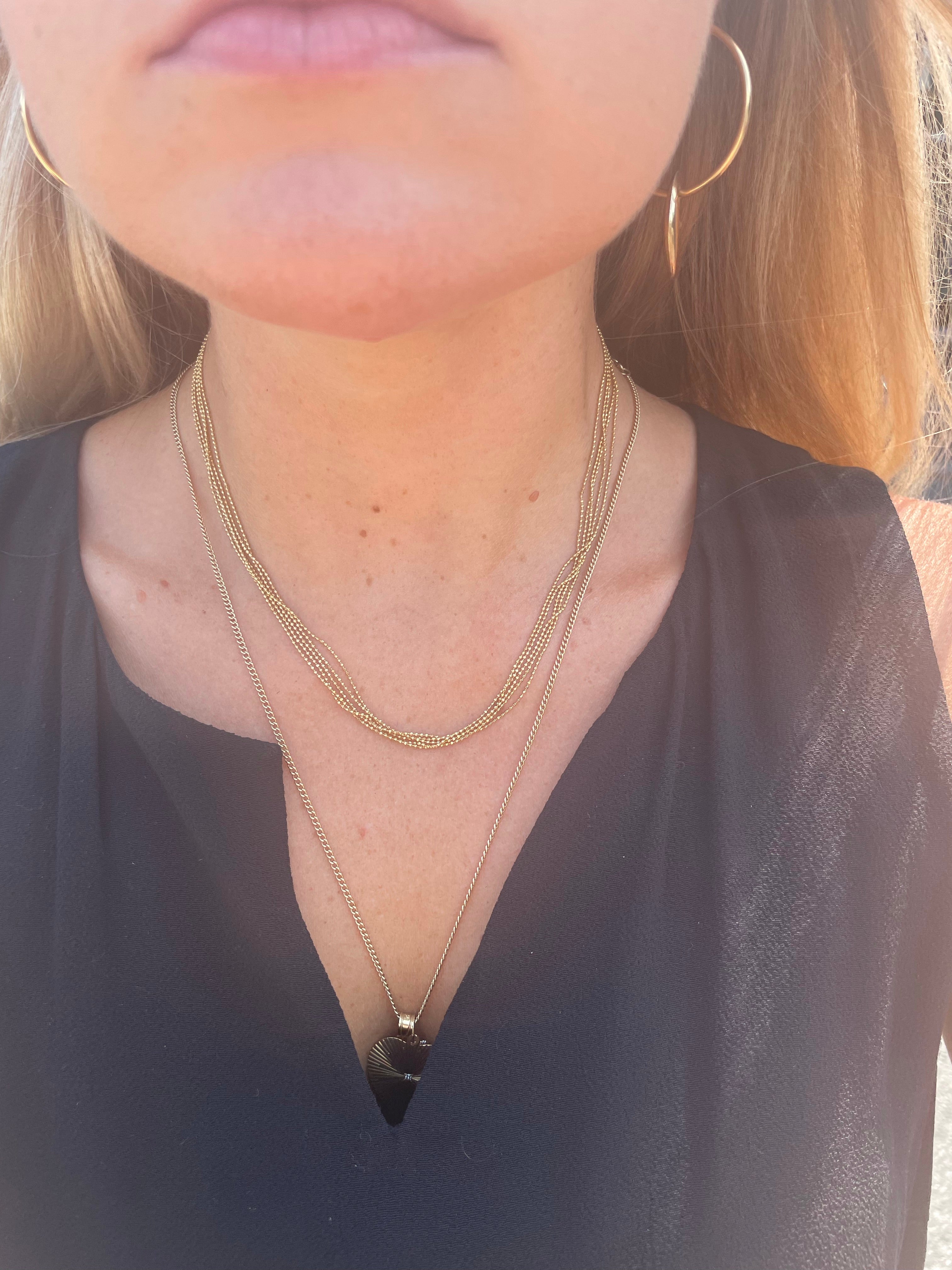 17” Vintage layered ball chain