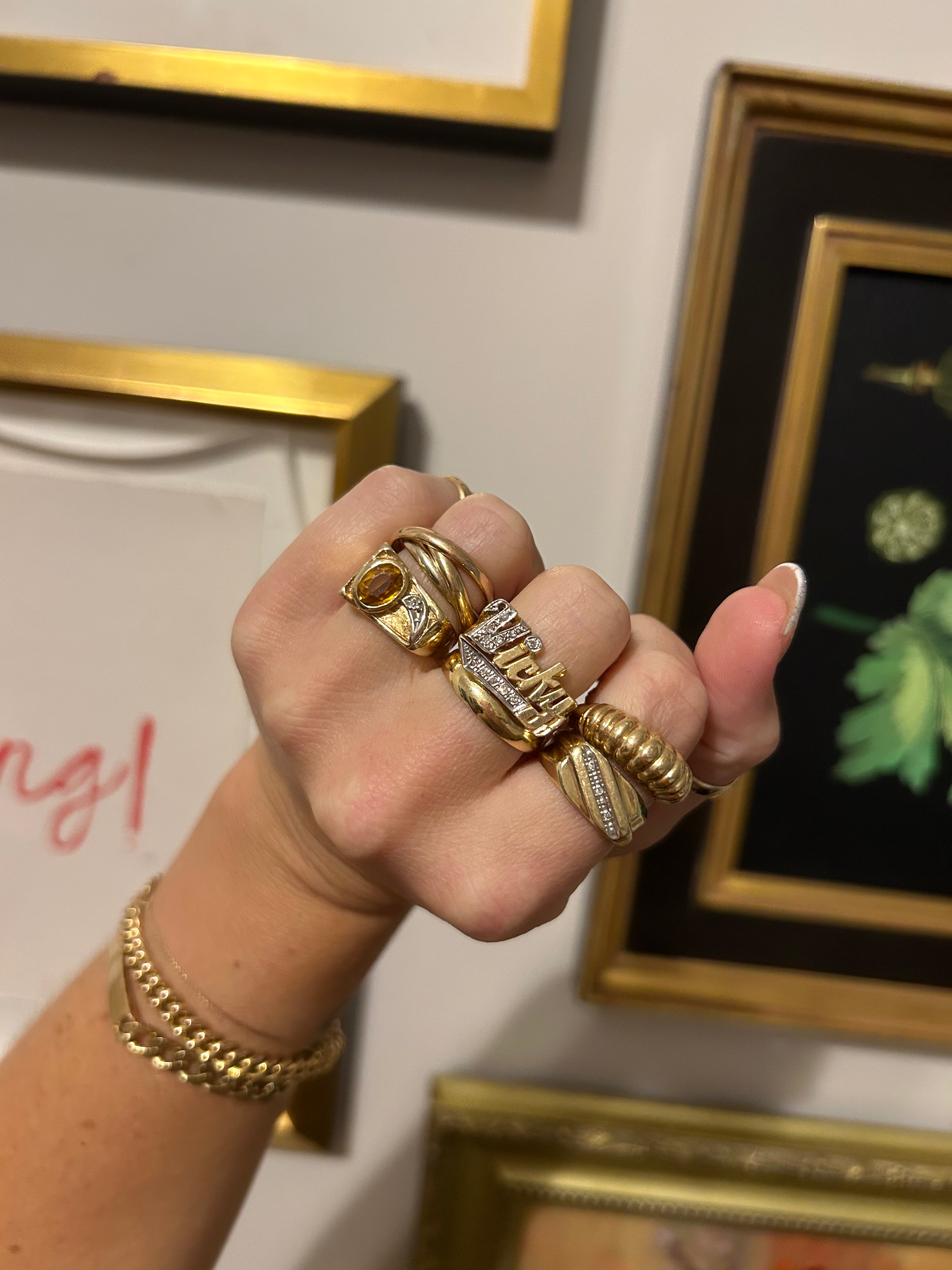 Tricolored Trinity Ring