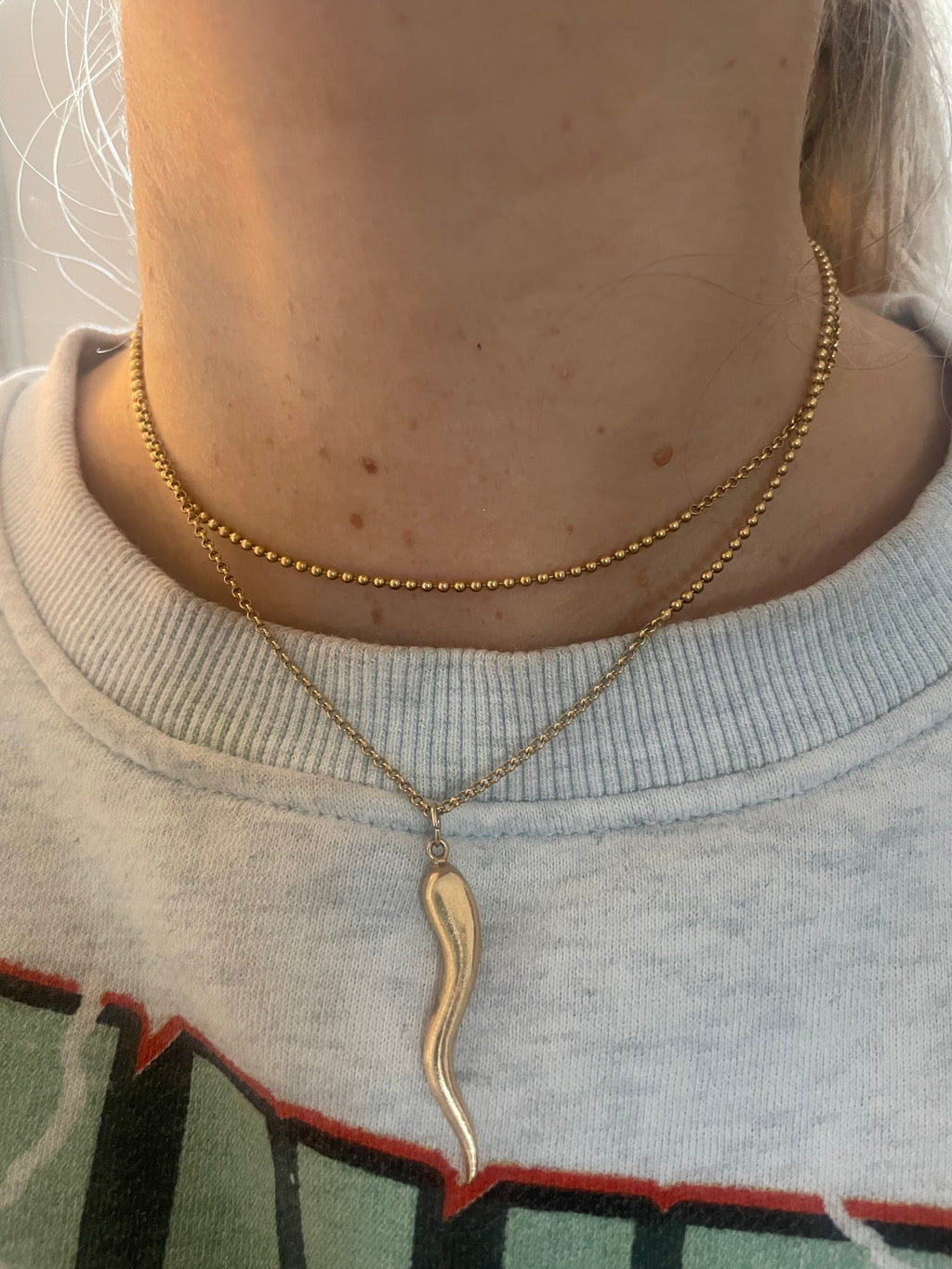 Large Brushed Cornicello