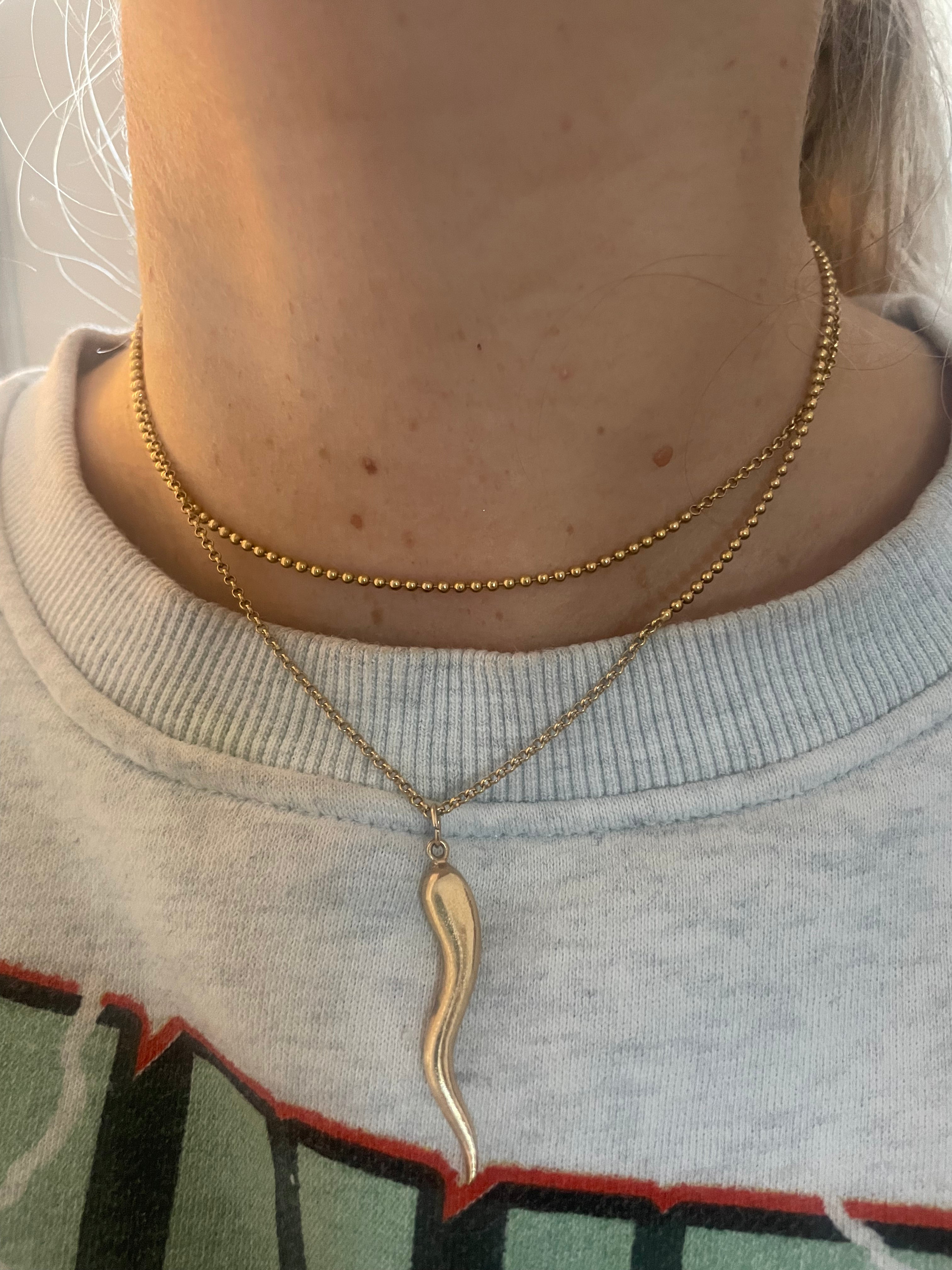 Large Brushed Cornicello