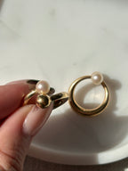 Pearl Gold Ball Clip Ons