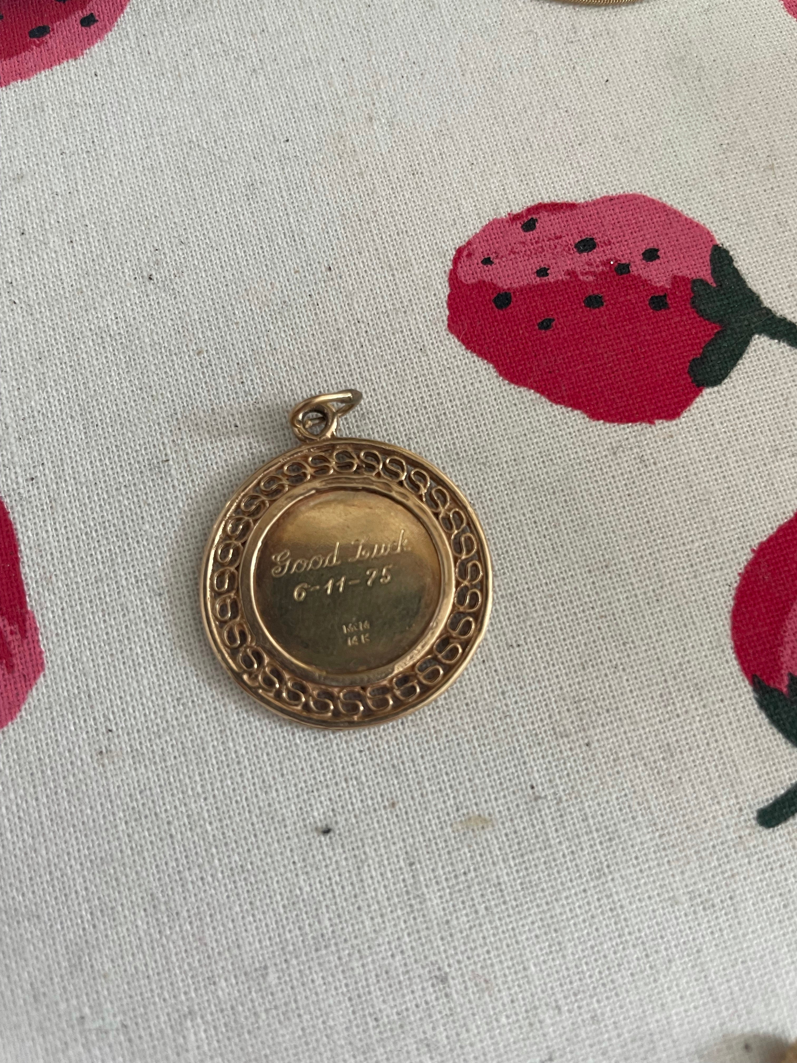 Vintage Good Luck Pendant