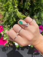 Emerald Snake Ring
