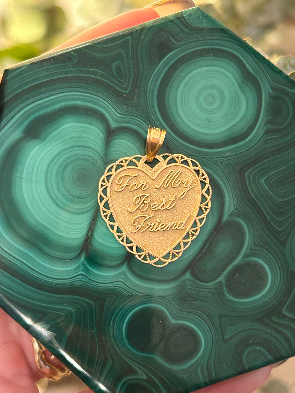 Best Friend Heart Charm