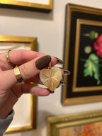 Engine Turned Heart Charm