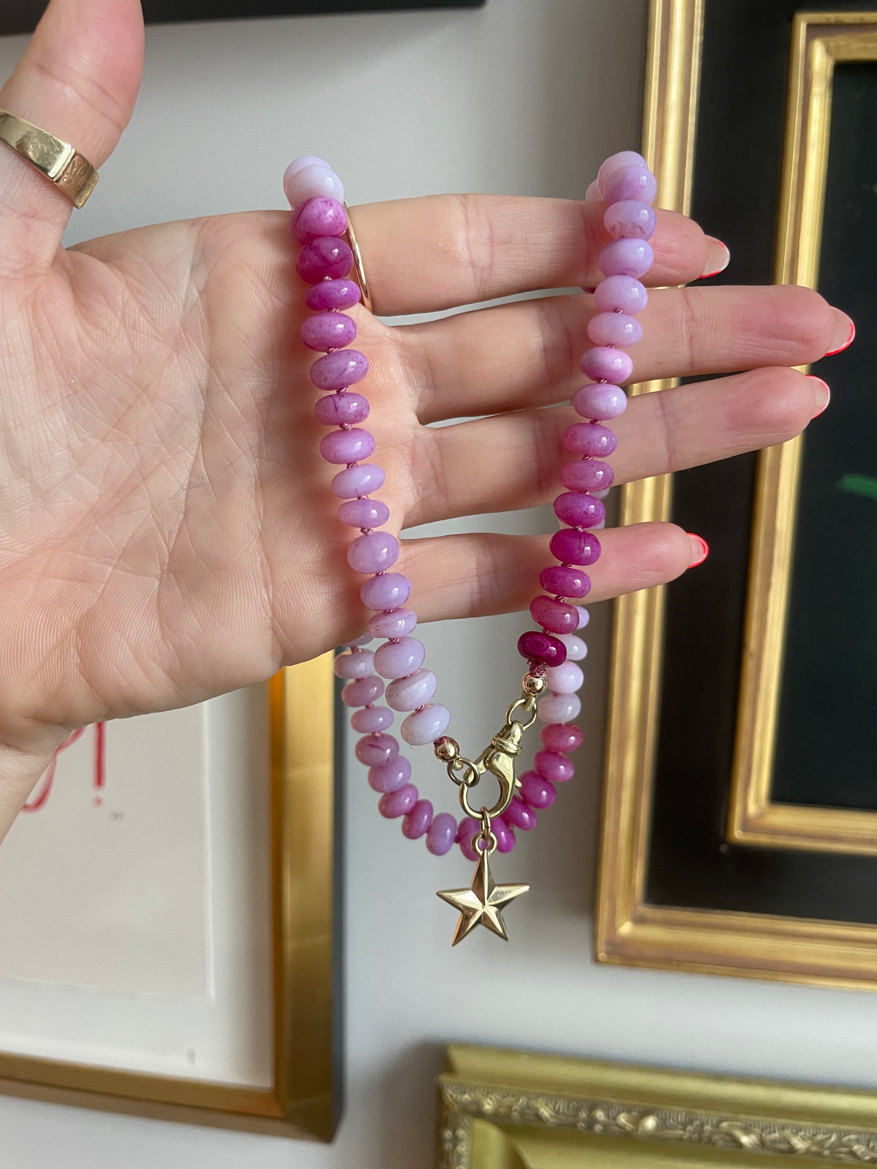 Ombré Pink Opal Necklace